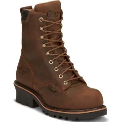 Women Chippewa Men's Valdor 8" Comp Toe WP Logger Work Boot - - 73236