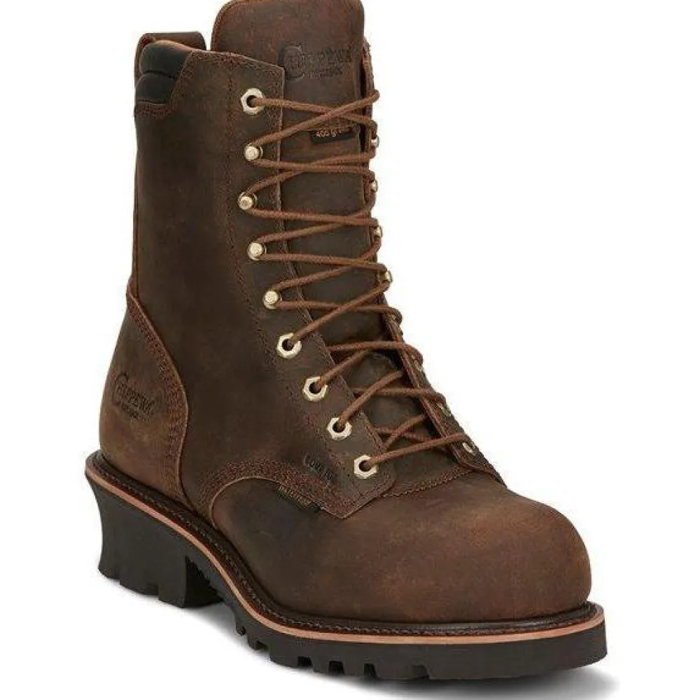 Women Chippewa Men's Valdor 8" Comp Toe WP 400G Ins Logger Work Boot - 73238