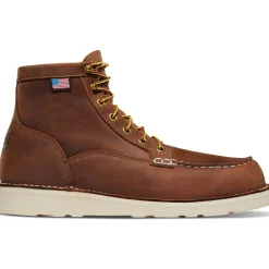 Women Danner Men's Bull Run 6" Moc Toe USA Made Wedge Work Boot - - 15573