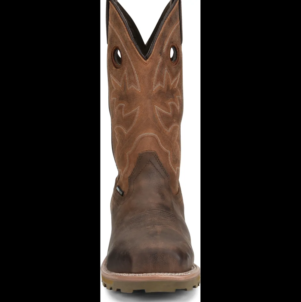 Double H Men's Abner 12" Sqr Toe WP Western Work Boot - - DH4353