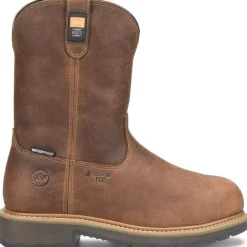 Women Double H Men's Boss 10" Alloy Toe WP Wellington Work Boot -Brown- DH4156