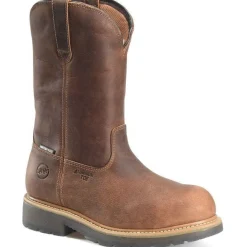 Women Double H Men's Nomad 11" Alloy Toe WP Wellington Work Boot -Brown- DH4157