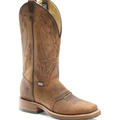 Women Double H Women's Charity 11" Sqr Toe USA Made Western Work Boot DH5314
