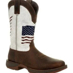 Durango Men's Rebel 12" Soft Toe Pull-On Western Classic Boot- Brown- DDB0312