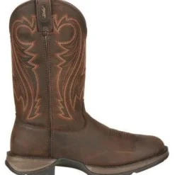 Women Durango Men's Rebel 12" Soft Toe Pull On Western Classic Boot- Chocolate- DB5464