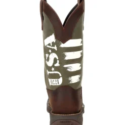 Durango Men's Rebel Army Green USA Print 12