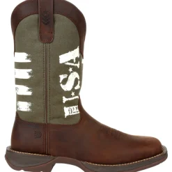 Durango Men's Rebel Army Green USA Print 12