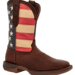 Durango Men's Rebel Patriotic 11" Soft Toe Pull On Western Classic Boot- - DB5554