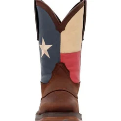Durango Men's Rebel Texas Flag Soft Toe Western Classic Boot- Dark - DB4446