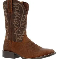 Durango Men's Westward 11" Soft Toe Pull-On Western Classic Boot- Brown- DDB0379