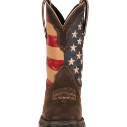 Women Durango Women's Lady Rebel Patriotic 10" Square Toe Western Flag Boot RD4414