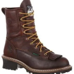 Women Georgia Men's 8" Waterproof Logger Work Boot - - G7113