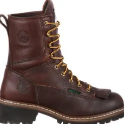 Women Georgia Men's 8" Waterproof Logger Work Boot - - G7113