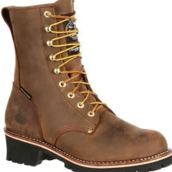 Women Georgia Men's 8" WP Steel Toe Ins. Logger Work Boot - - GB00065