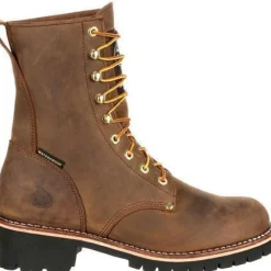 Women Georgia Men's 8" WP Steel Toe Ins. Logger Work Boot - - GB00065