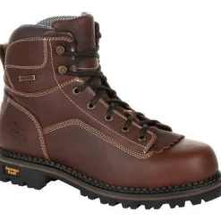 Women Georgia Men's Amp LT Low-Heel Logger 6" WP Work Boot - - GB00270