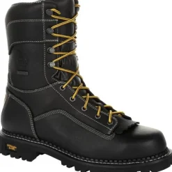 Women Georgia Men's Amp LT Low-Heel Logger 9" WP Work Boot - - GB00271