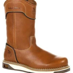 Women Georgia Men's AMP LT Wedge Pull-On Soft Toe Work Boot - - GB00349