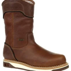 Women Georgia Men's Amp Lt Wedge 10" WP Steel Toe Pull Work Boot -- GB00517