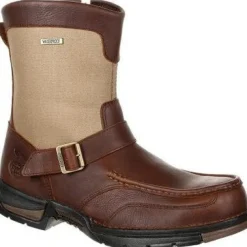 Women Georgia Men's Athens 8" Soft Toe WP Side Zip Work Boot- - GB00245