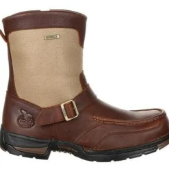 Women Georgia Men's Athens 8" Soft Toe WP Side Zip Work Boot- - GB00245
