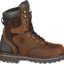 Georgia Men's Brookville 8" Stl Toe WP Work Boot - Brown - G9334