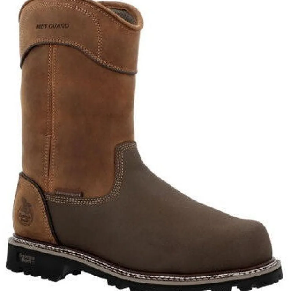 Women Georgia Men's Brute 11" Comp Toe WP MG Work Boot- - GB00644