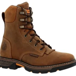 Georgia Men's Carbo Tec Flx 8" Soft Toe WP Lacer Western Work Boot -- GB00623