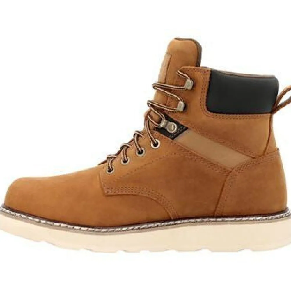 Women Georgia Men's Core 37 6" Soft Toe WP Slip Resist Wedge Work Boot -- GB00665