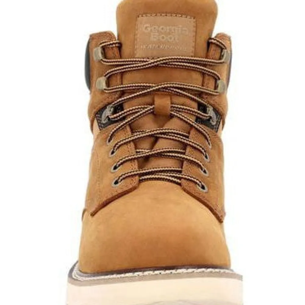 Women Georgia Men's Core 37 6" Soft Toe WP Slip Resist Wedge Work Boot -- GB00665