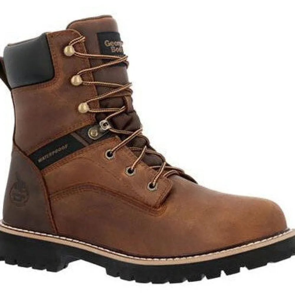 Georgia Men's Core 37 8" Steel Toe WP Lace-Up Work Boot- - GB00674