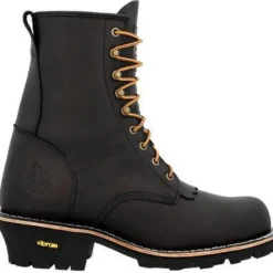 Women Georgia Men's Forestry 8" Soft Toe Logger Work Boot- - GB00648