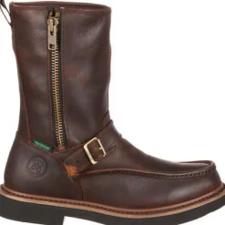Women Georgia Men's Side Zip Waterproof Wellington Work Boot - - G4124