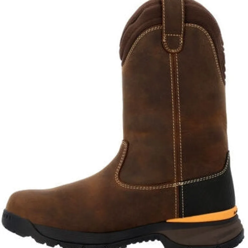 Women Georgia Men's TBD 11" Soft Toe WP Wellington Pull On Work Boot -- GB00598