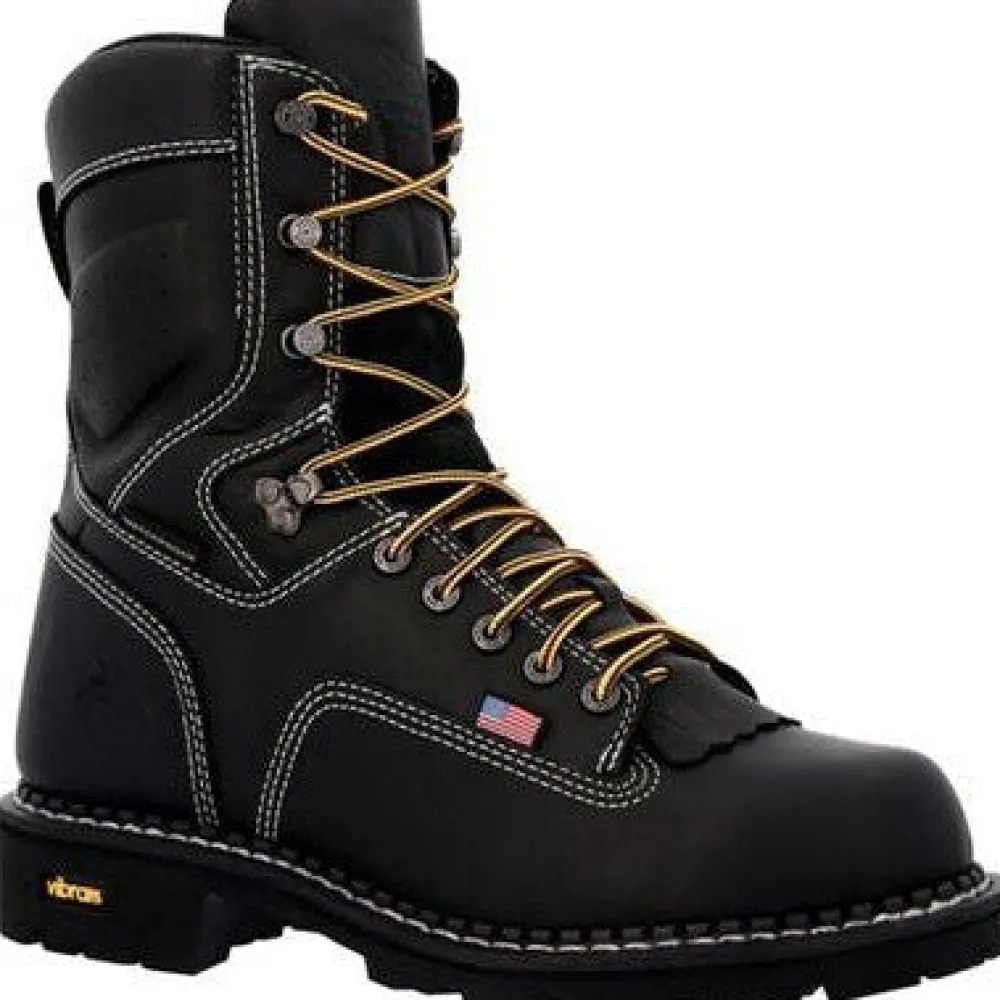 Women Georgia Men's USA Logger 8" Soft Toe WP Work Boot -- GB00603