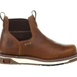 Women Georgia Men's Wedge Chelsea Soft Toe WP Wedge Work Boot - - GB00352