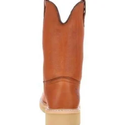 Women Georgia Men's Wedge Wellington Work Boot - Brown - G5153