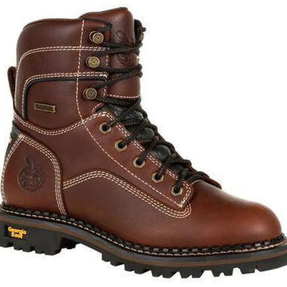 Women Georgia Women's AMP LT Logger WP Low Heel Work Boot - - GB00427