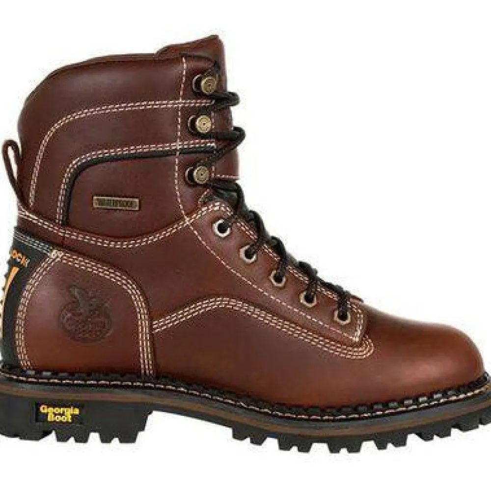 Women Georgia Women's AMP LT Logger WP Low Heel Work Boot - - GB00427