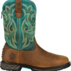 Women Georgia Women's Carbo Tec LT 10" Soft Toe WP Zipper Western Work Boot - GB00395