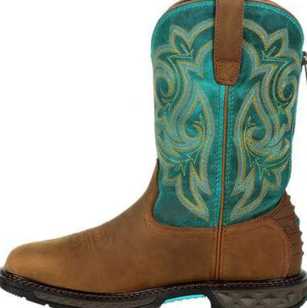 Women Georgia Women's Carbo Tec LT 10" Soft Toe WP Zipper Western Work Boot - GB00395