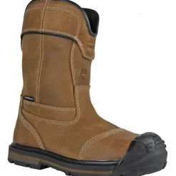 Women Hoss Men's Ranger Composite Toe Waterpoof Pull On Wellington Work Boot - Brown 90260