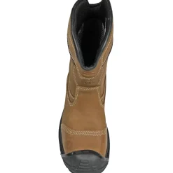 Women Hoss Men's Ranger Composite Toe Waterpoof Pull On Wellington Work Boot - Brown 90260
