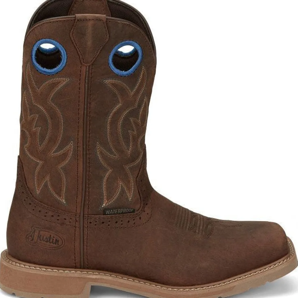 Women Justin Men's All Round 11" WP Western Work Boot -- SE3114