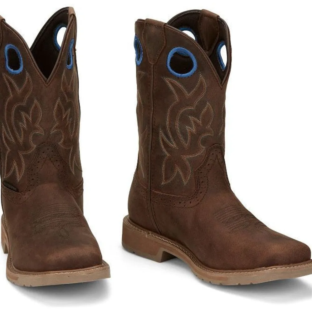 Women Justin Men's All Round 11" WP Western Work Boot -- SE3114