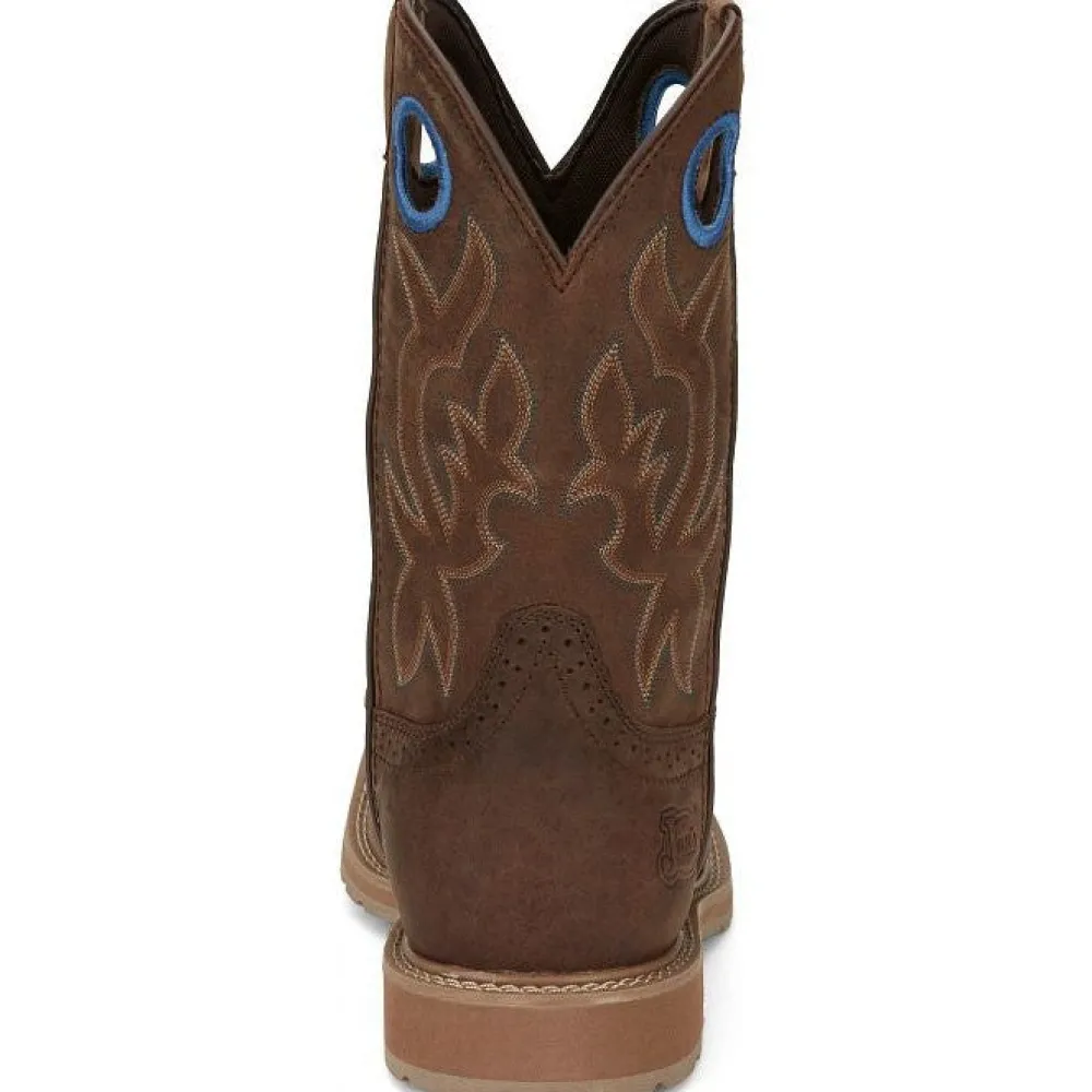 Women Justin Men's All Round 11" WP Western Work Boot -- SE3114