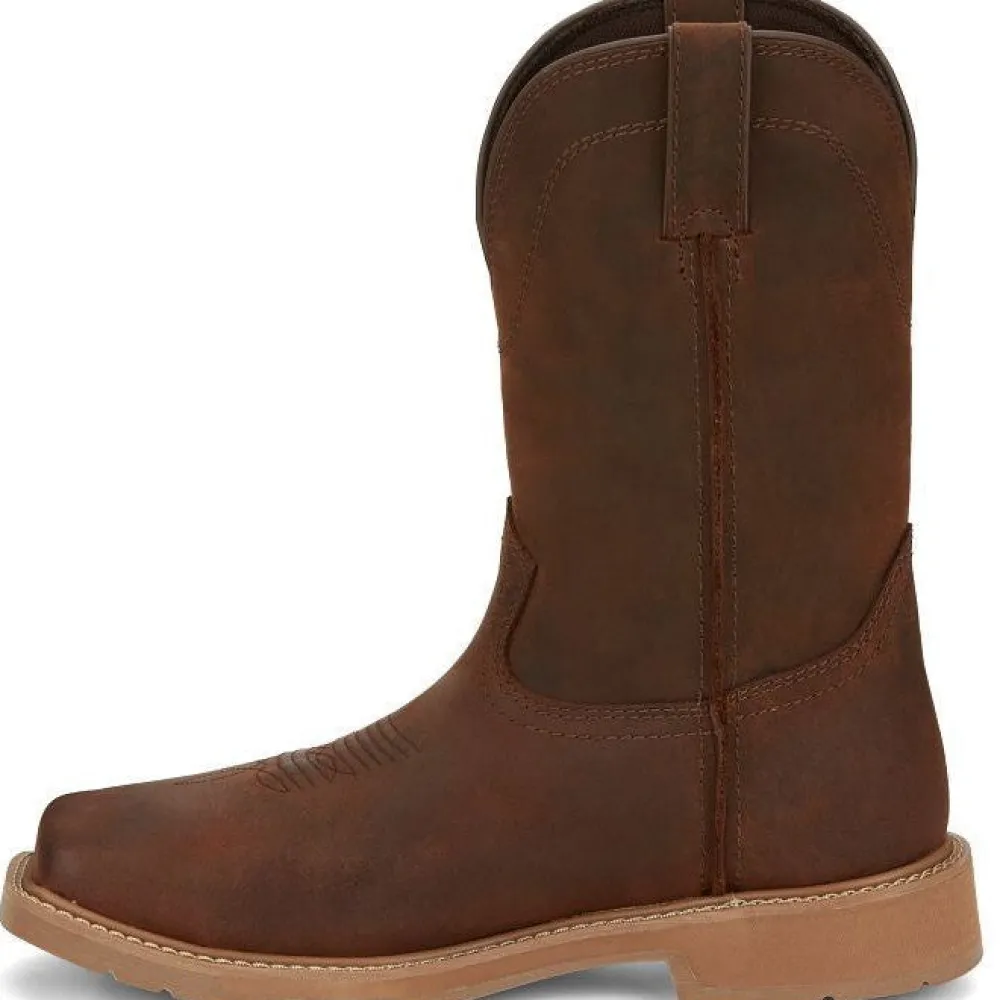 Justin Men's Buster 11" Steel WP Western Work Boot -- SE3101