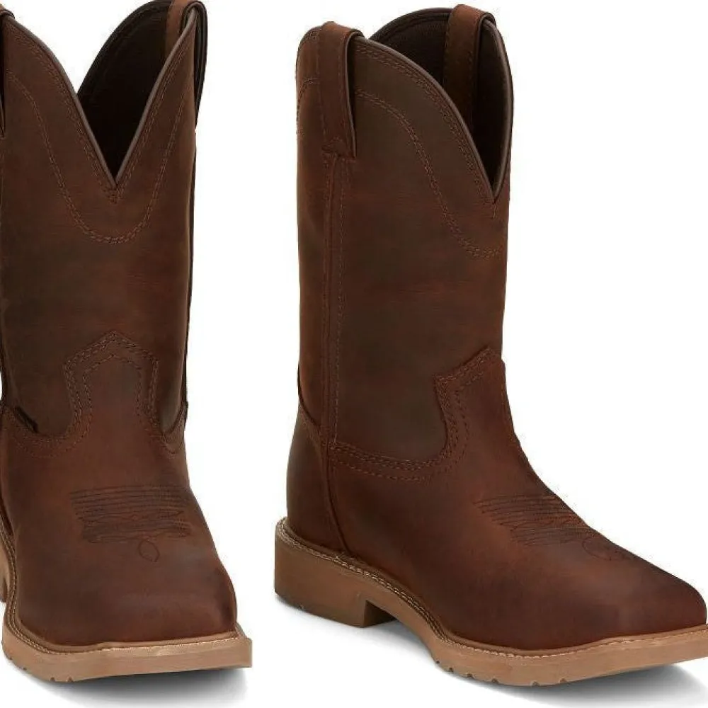 Justin Men's Buster 11" Steel WP Western Work Boot -- SE3101