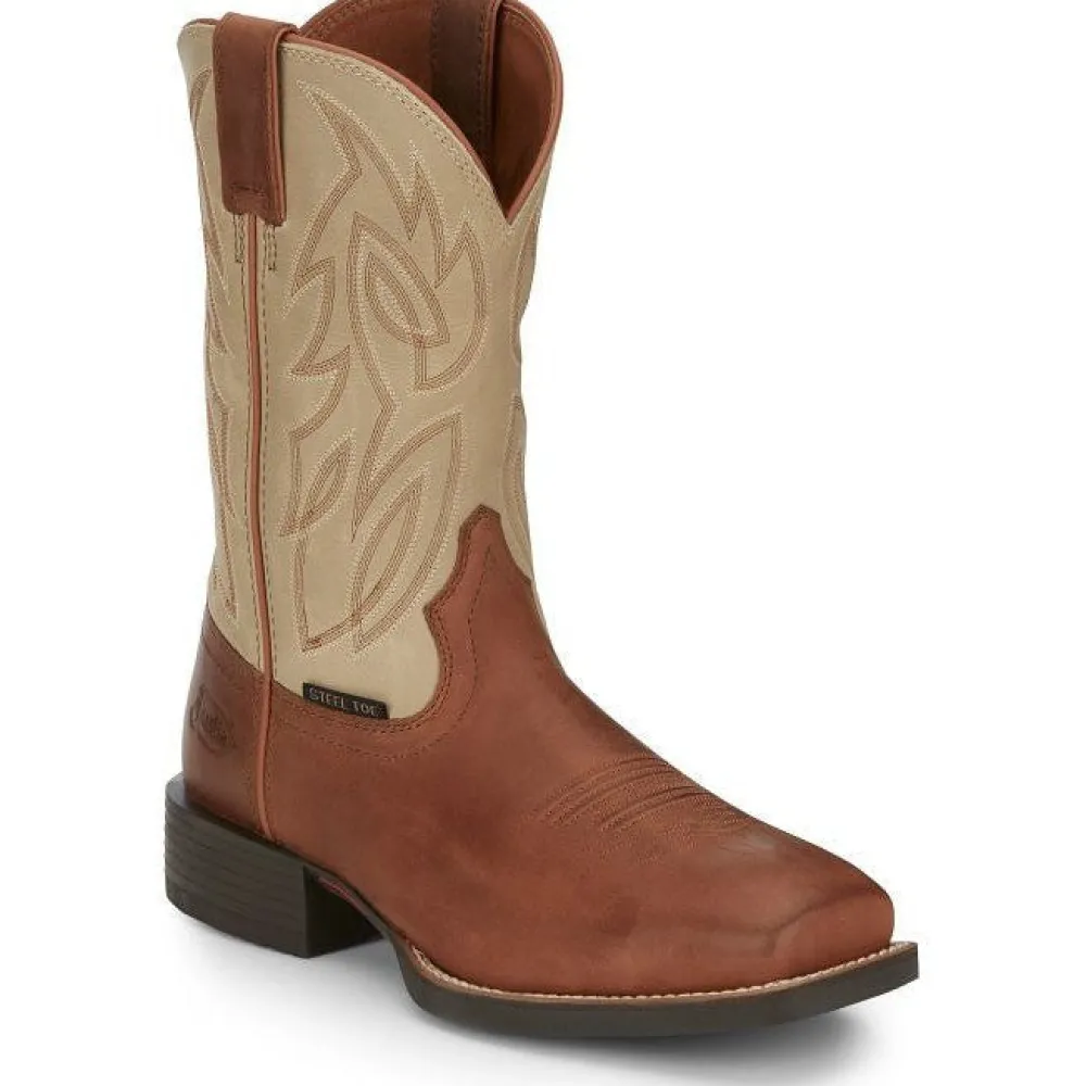 Justin Men's Canter 11" Steel Toe Slip Resist Western Work Boot -- SE4511