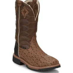 Justin Men's Derrickman 12" CT Waterproof Western Work Boot -- SE4839